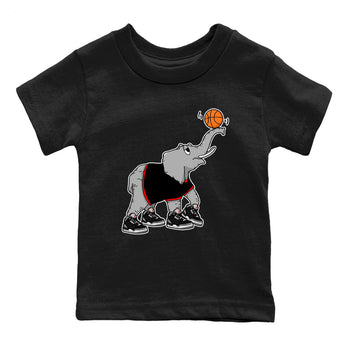 3s Black Cement shirts to match jordans Juggling Elephant sneaker match tees Air Jordan 3 Retro OG Black Cement match shoes to clothes SNRT Sneaker Tees Youth Baby Black 2 tee