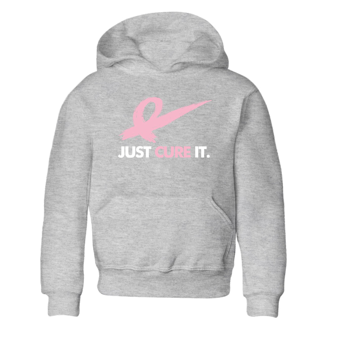 Sneaker Threads Sneaker Tees To Match Air Jordan 5 Medium Soft Pink Just Cure It Youth Graphic Tee Heather Grey 2. Perfect for Jordan releases 2025 colorways. breast cancer awareness.