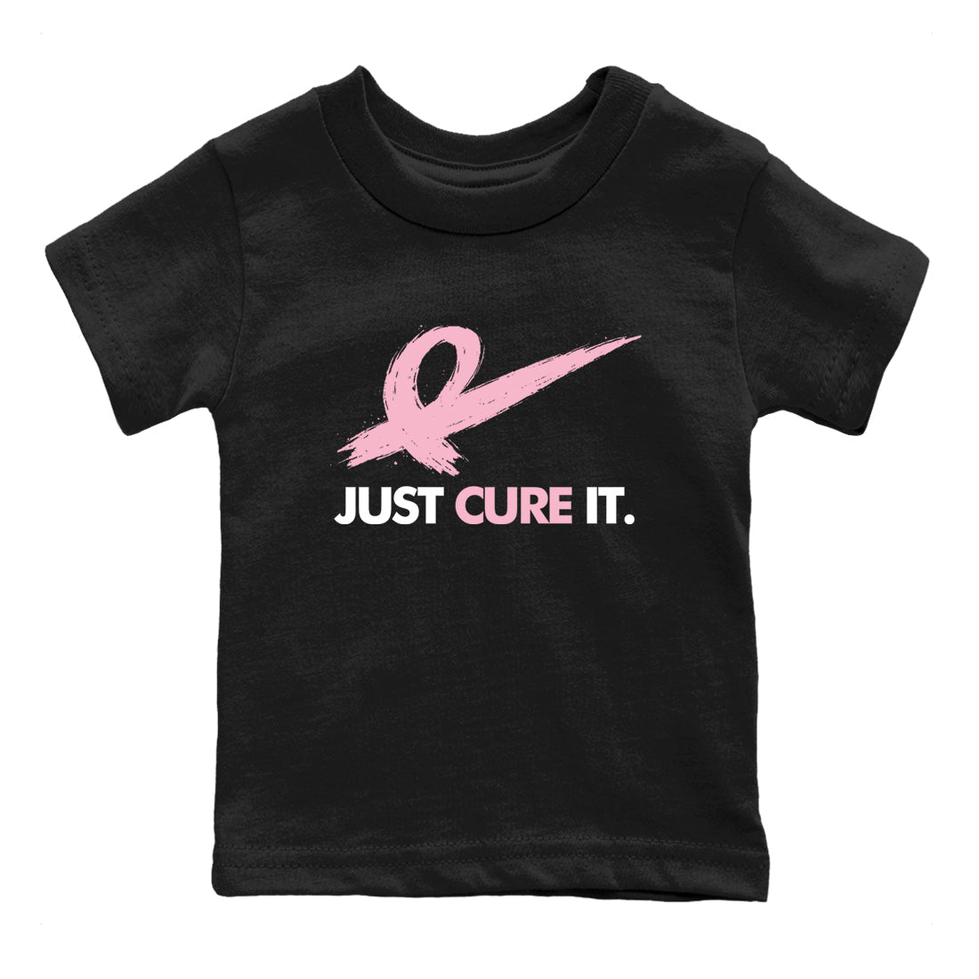 Sneaker Threads Sneaker Tees To Match Air Jordan 5 Medium Soft Pink Just Cure It Youth Graphic Tee Black 2. Perfect for Jordan releases 2025 colorways. breast cancer awareness.