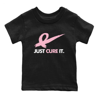 Sneaker Threads Sneaker Tees To Match Air Jordan 5 Medium Soft Pink Just Cure It Youth Graphic Tee Black 2. Perfect for Jordan releases 2025 colorways. breast cancer awareness.
