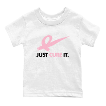 Sneaker Threads Sneaker Tees To Match Air Jordan 5 Medium Soft Pink Just Cure It Youth Graphic Tee White 2. Perfect for Jordan releases 2025 colorways. breast cancer awareness.