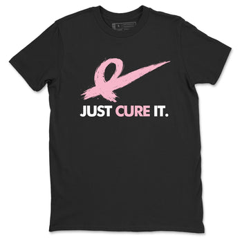 Sneaker Threads Sneaker Tees To Match Air Jordan 5 Medium Soft Pink Just Cure It Graphic Tee Black 2. Perfect for Jordan releases 2025 colorways. breast cancer awareness.