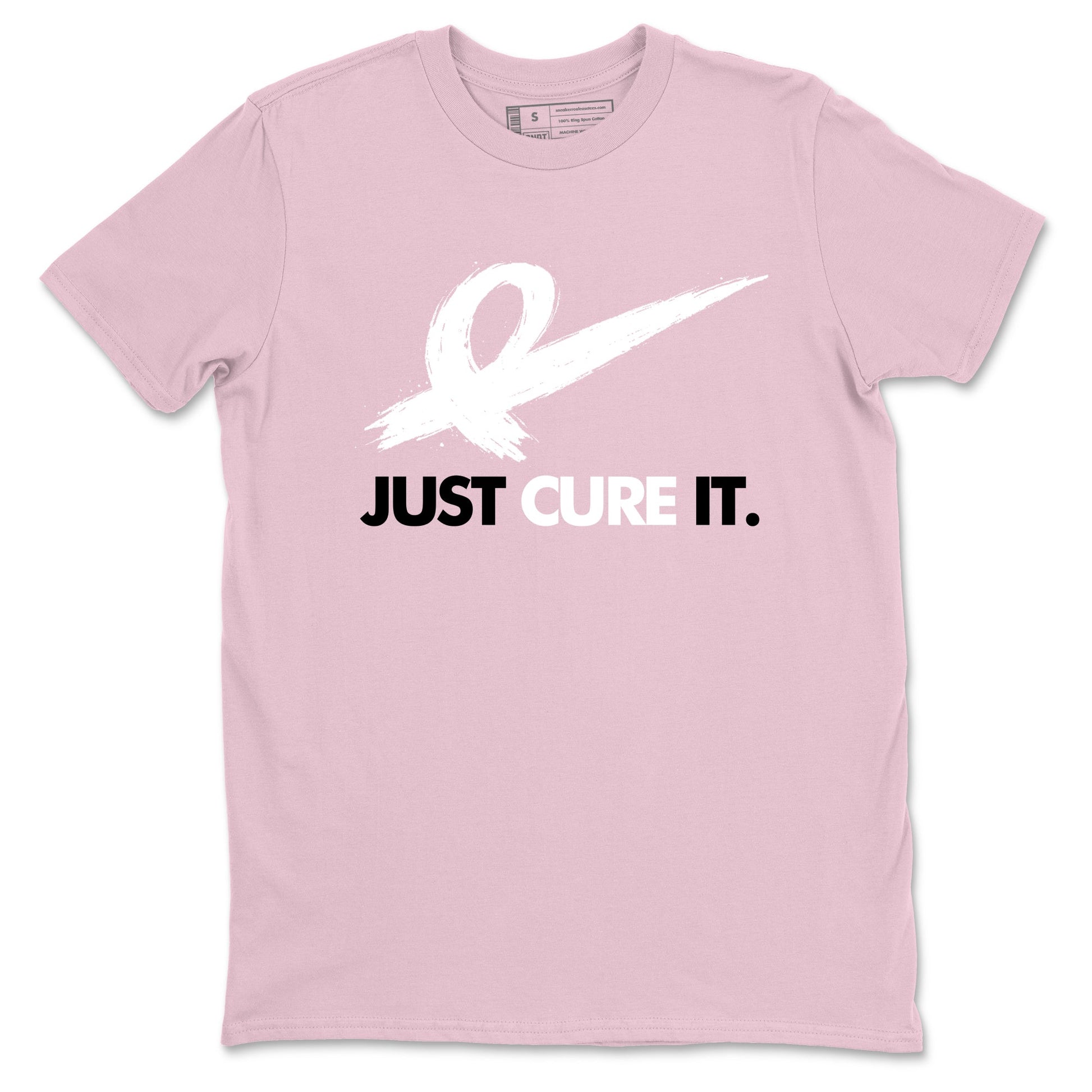 Sneaker Threads Sneaker Tees To Match Air Jordan 5 Medium Soft Pink Just Cure It Graphic Tee Pink 2. Perfect for Jordan releases 2025 colorways. breast cancer awareness.