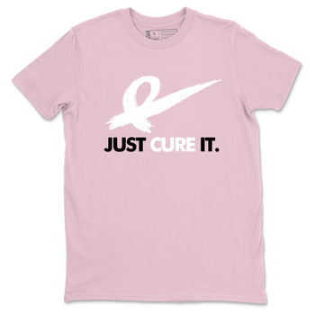 Sneaker Threads Sneaker Tees To Match Air Jordan 5 Medium Soft Pink Just Cure It Graphic Tee Pink 2. Perfect for Jordan releases 2025 colorways. breast cancer awareness.