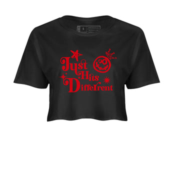 AE 1 Bred shirts to match jordans Just Hits Different sneaker match tees AE 1 Bred match shoes to clothes SNRT Sneaker Tees unisex cotton Black 2 crop tee