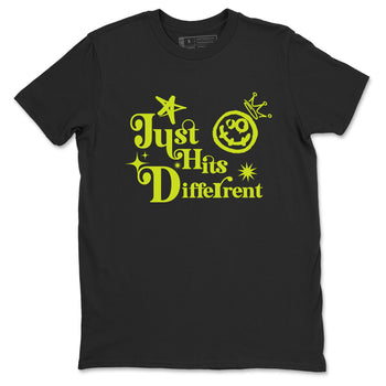 Foams One Black Volt shirts to match jordans Just Hits Different sneaker match tees Air Foamposite One Black and Volt match shoes to clothes SNRT Sneaker Tees unisex cotton Black 2 shirts