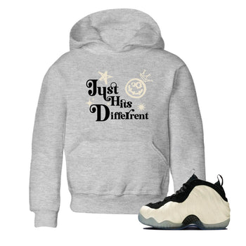 Sneaker Threads – Sneaker Tees To Match Air Foamposite One Pearl – Just Hits Different Youth Graphic Tee Heather Grey 1. Perfect for Jordan releases 2025 colorways.