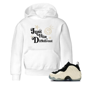 Sneaker Threads – Sneaker Tees To Match Air Foamposite One Pearl – Just Hits Different Youth Graphic Tee White 1. Perfect for Jordan releases 2025 colorways.