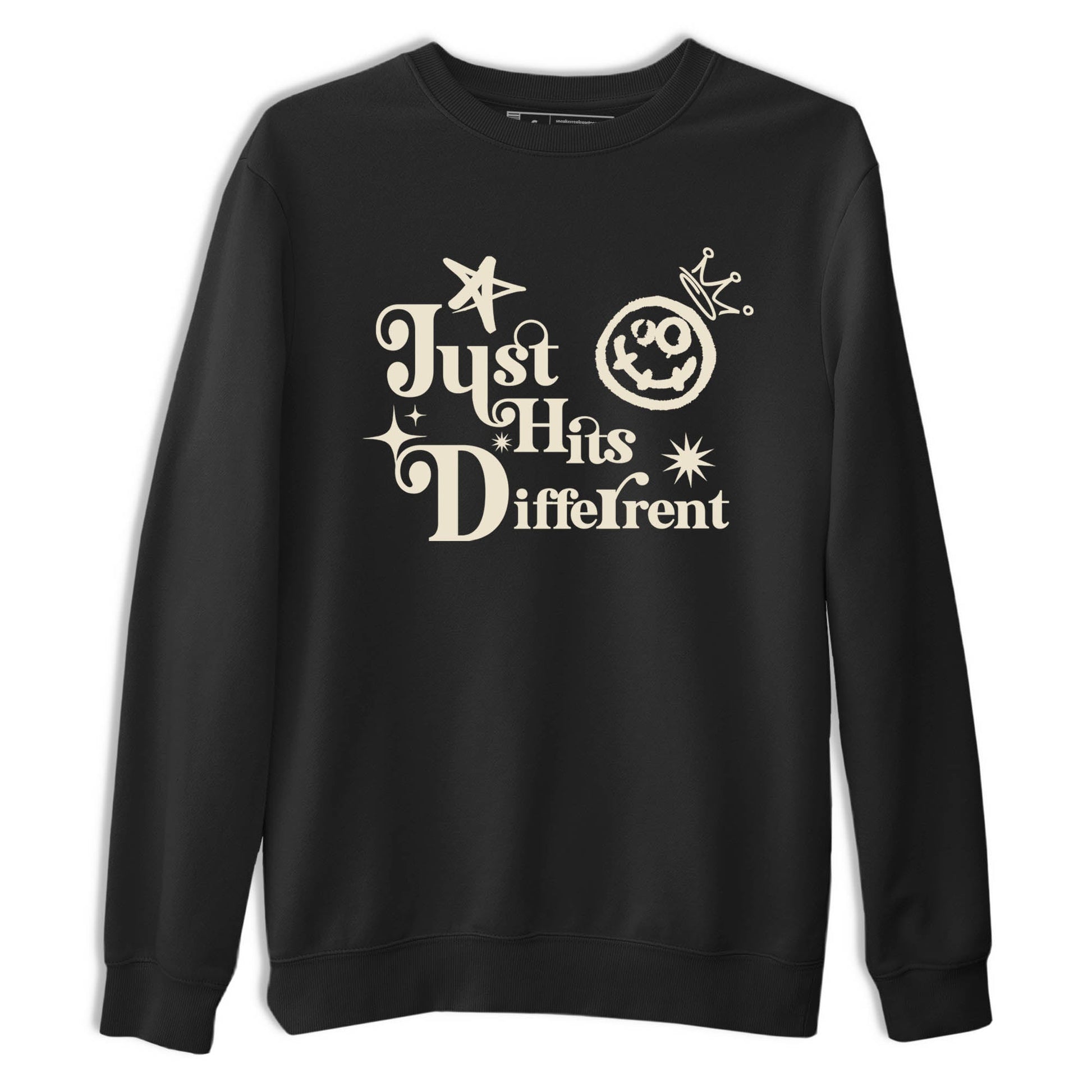Sneaker Threads – Sneaker Tees To Match Air Foamposite One Pearl – Just Hits Different Graphic Tee Black 2. Perfect for Jordan releases 2025 colorways.
