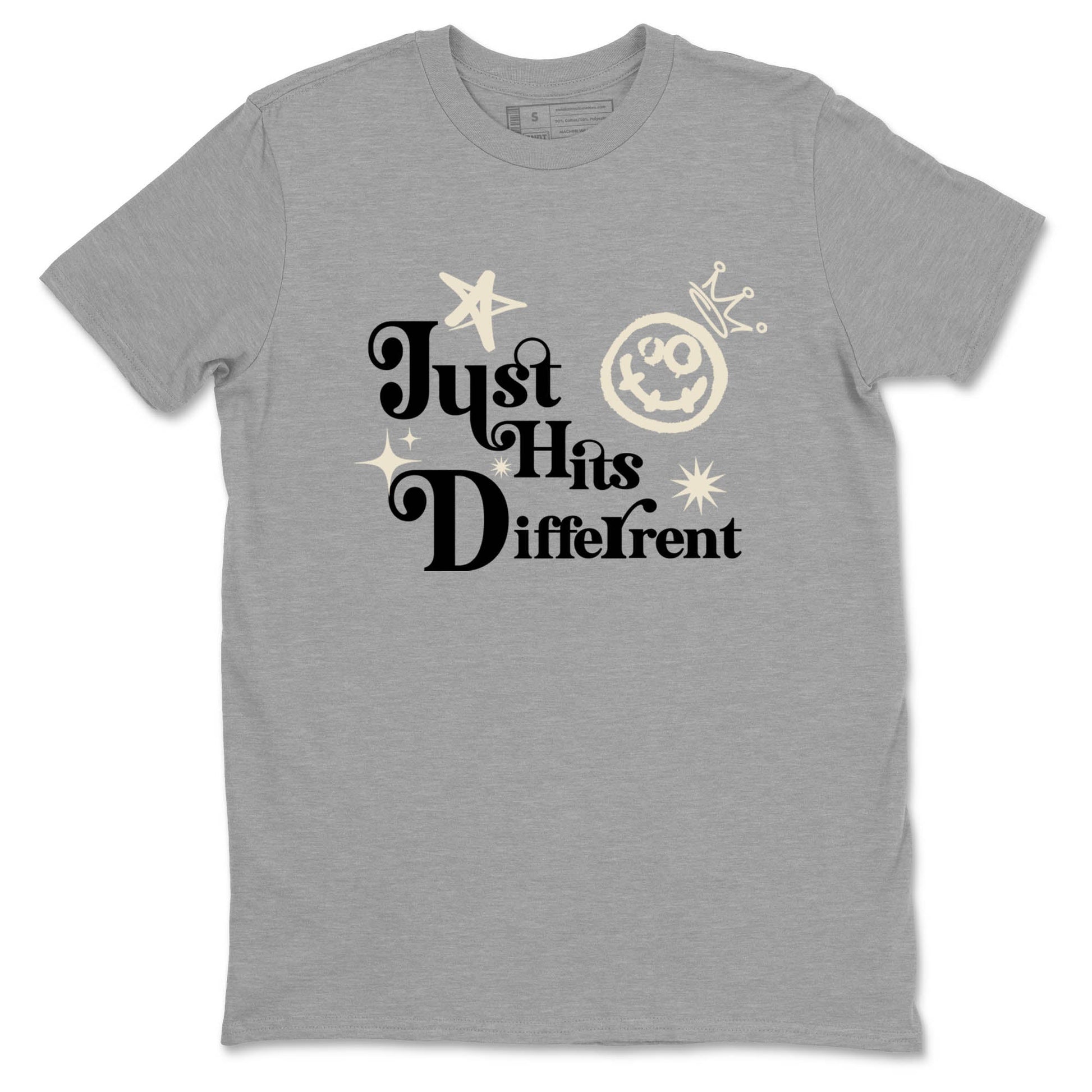 Sneaker Threads – Sneaker Tees To Match Air Foamposite One Pearl – Just Hits Different Graphic Tee Heather Grey 2. Perfect for Jordan releases 2025 colorways.