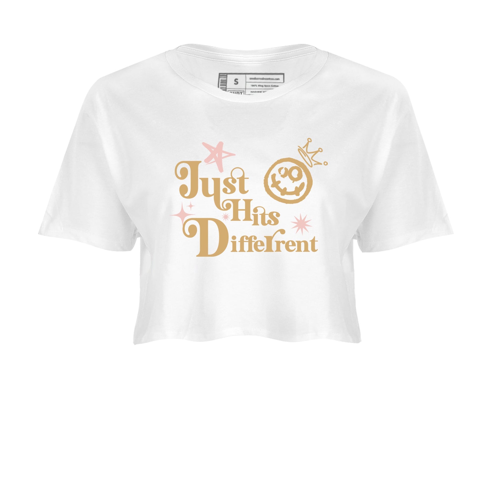 AF1 Linen shirts to match jordans Just Hits Different sneaker match tees Air Force 1 Linen match shoes to clothes SNRT Sneaker Tees unisex cotton White 2 crop tee