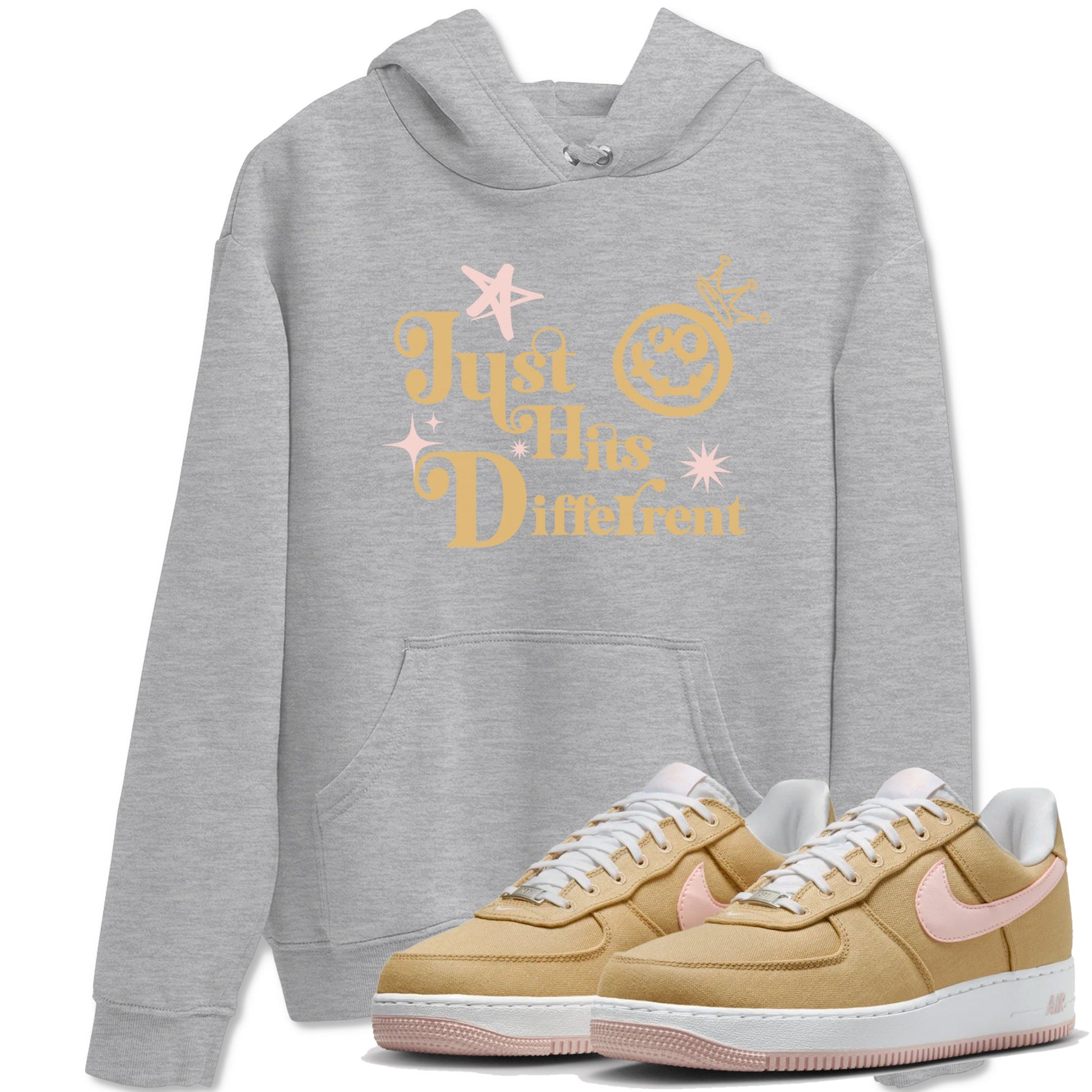 AF1 Linen shirts to match jordans Just Hits Different sneaker match tees Air Force 1 Linen match shoes to clothes SNRT Sneaker Tees unisex cotton Heather Grey 1 shirts