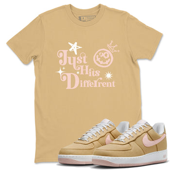 AF1 Linen shirts to match jordans Just Hits Different sneaker match tees Air Force 1 Linen match shoes to clothes SNRT Sneaker Tees unisex cotton Old Gold 1 shirts