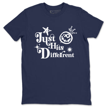 1s Midnight Navy shirts to match jordans Just Hits Different sneaker match tees Air Jordan 1 Midnight Navy match shoes to clothes SNRT Sneaker Tees unisex cotton Navy 2 shirts