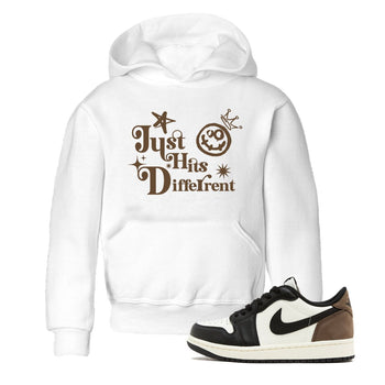 1s Mocha shirts to match jordans Just Hits Different sneaker match tees Air Jordan 1 Mocha match shoes to clothes SNRT Sneaker Tees Youth Baby White 1 tee