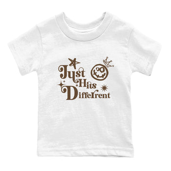 1s Mocha shirts to match jordans Just Hits Different sneaker match tees Air Jordan 1 Mocha match shoes to clothes SNRT Sneaker Tees Youth Baby White 2 tee