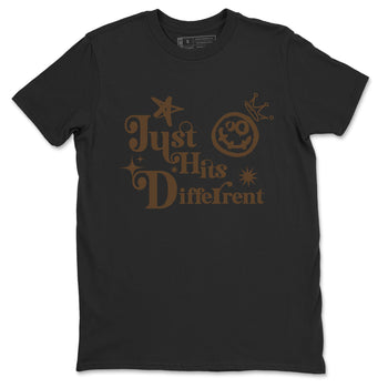 1s Mocha shirts to match jordans Just Hits Different sneaker match tees Air Jordan 1 Mocha match shoes to clothes SNRT Sneaker Tees unisex cotton Black 2 shirts