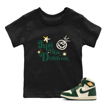 Sneaker Threads – Sneaker Tees To Match Air Jordan 1 Pro Green – Just Hits Different Youth Graphic Tee Black 1. Perfect for Jordan releases 2025 colorways.