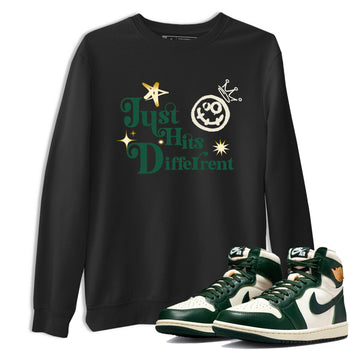 Sneaker Threads – Sneaker Tees To Match Air Jordan 1 Pro Green – Just Hits Different Graphic Tee Black 1. Perfect for Jordan releases 2025 colorways.
