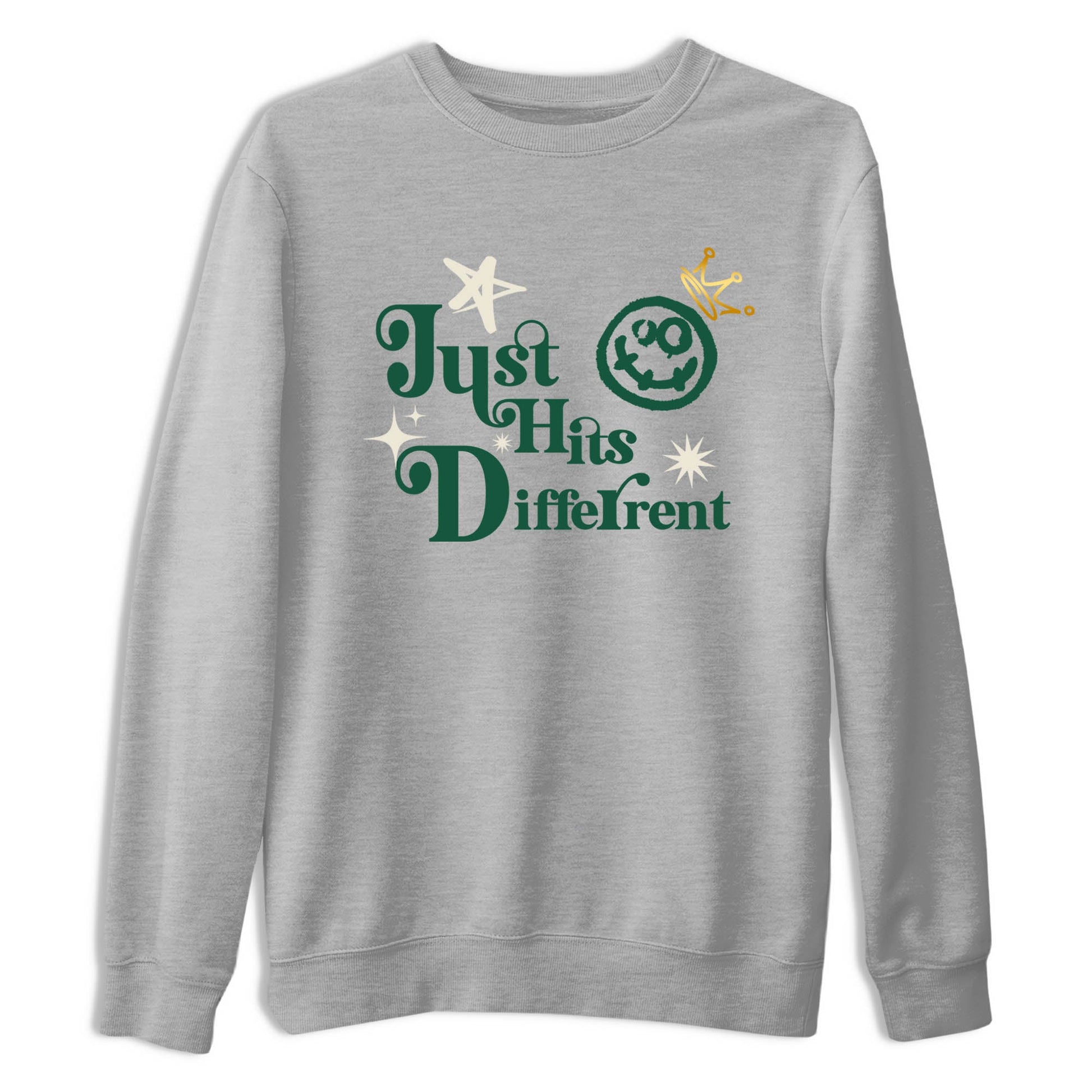 Sneaker Threads – Sneaker Tees To Match Air Jordan 1 Pro Green – Just Hits Different Graphic Tee Heather Grey 2. Perfect for Jordan releases 2025 colorways.