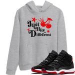 11s Bred Velvet shirts to match jordans Just Hits Different sneaker match tees Air Jordan 11 Retro Bred Velvet match shoes to clothes SNRT Sneaker Tees unisex cotton Heather Grey 1 shirts