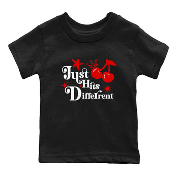 11s Bred Velvet shirts to match jordans Just Hits Different sneaker match tees Air Jordan 11 Retro Bred Velvet match shoes to clothes SNRT Sneaker Tees Youth Baby Black 2 tee
