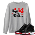 11s Bred Velvet shirts to match jordans Just Hits Different sneaker match tees Air Jordan 11 Retro Bred Velvet match shoes to clothes SNRT Sneaker Tees unisex cotton Heather Grey 1 shirts