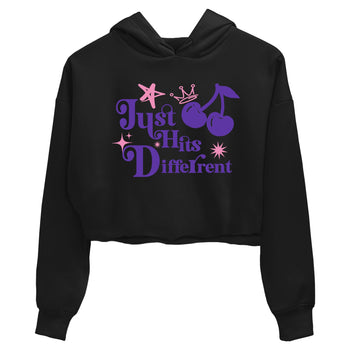 Sneaker match tees – Sneaker Tees To Match Air Jordan 11 Canyon Purple Shoes – Just Hits Different Crop T-Shirt Black 2