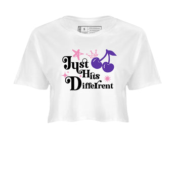 Sneaker match tees – Sneaker Tees To Match Air Jordan 11 Canyon Purple Shoes – Just Hits Different Crop T-Shirt White 2