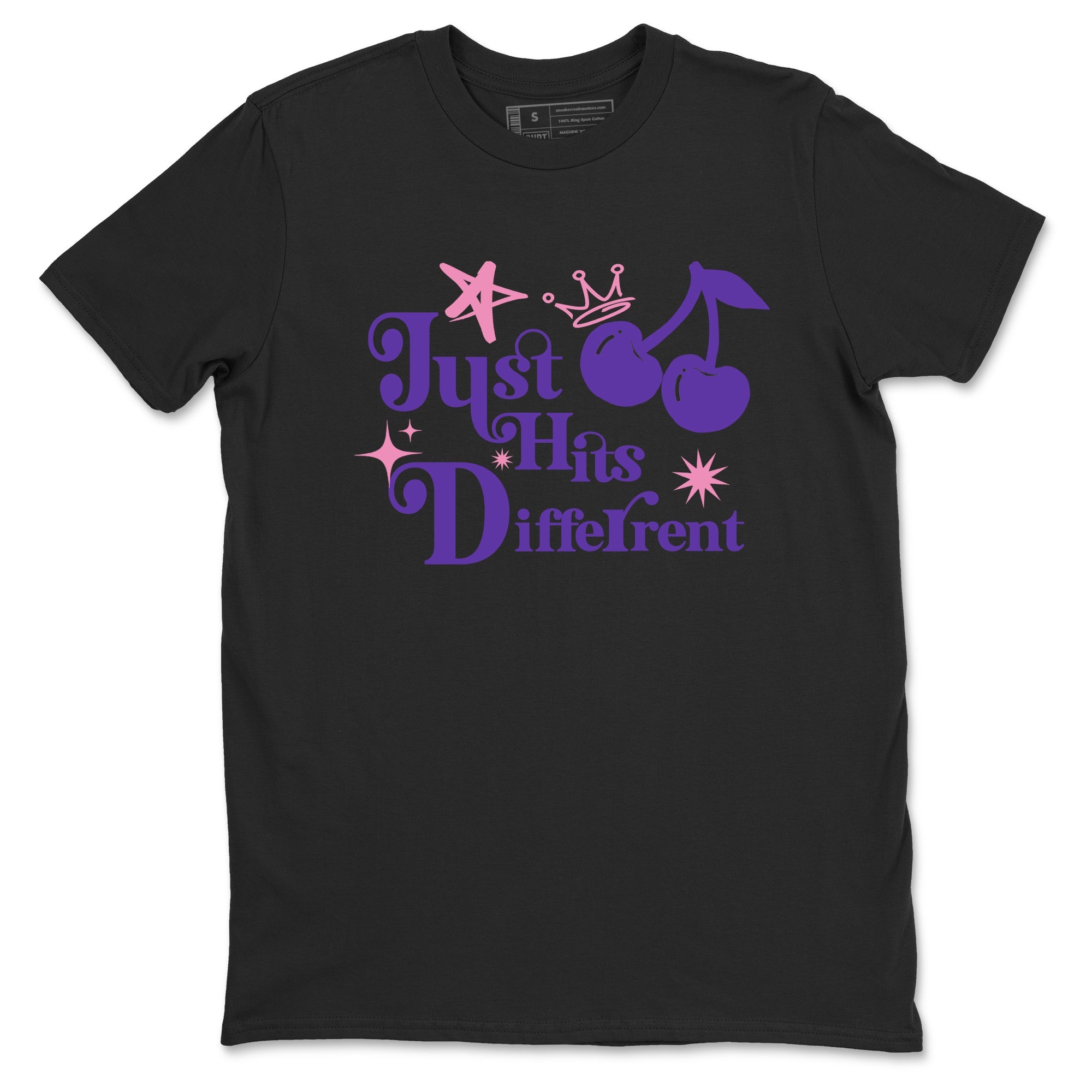 Sneaker match tees – Sneaker Tees To Match Air Jordan 11 Canyon Purple Shoes – Just Hits Different Tee Black 2