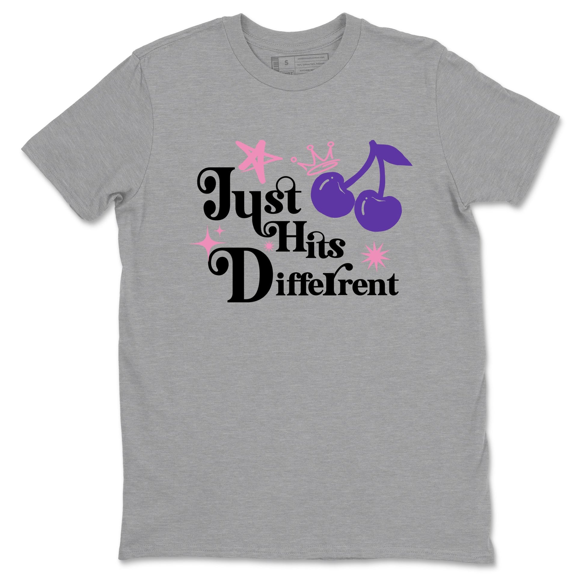 Sneaker match tees – Sneaker Tees To Match Air Jordan 11 Canyon Purple Shoes – Just Hits Different Tee Heather Grey 2
