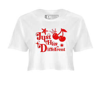 11s Cherry shirts to match jordans Just Hits Different sneaker match tees Air Jordan 11 Retro Cherry match shoes to clothes SNRT Sneaker Tees unisex cotton White 2 crop tee