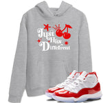 11s Cherry shirts to match jordans Just Hits Different sneaker match tees Air Jordan 11 Retro Cherry match shoes to clothes SNRT Sneaker Tees unisex cotton Heather Grey 1 shirts