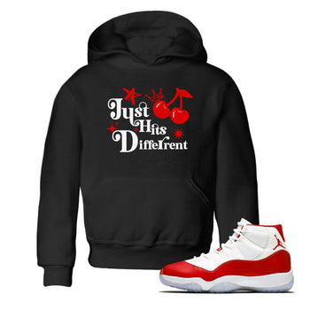 11s Cherry shirts to match jordans Just Hits Different sneaker match tees Air Jordan 11 Retro Cherry match shoes to clothes SNRT Sneaker Tees Youth Baby Black 1 tee