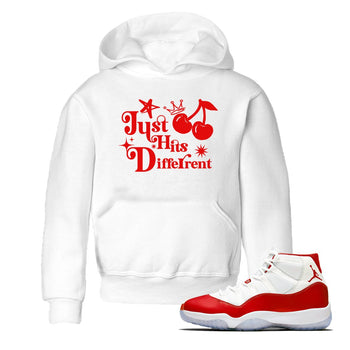 11s Cherry shirts to match jordans Just Hits Different sneaker match tees Air Jordan 11 Retro Cherry match shoes to clothes SNRT Sneaker Tees Youth Baby White 1 tee