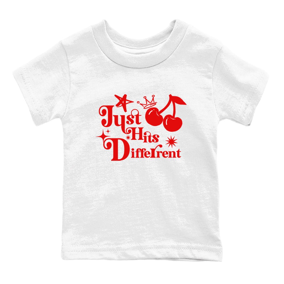 11s Cherry shirts to match jordans Just Hits Different sneaker match tees Air Jordan 11 Retro Cherry match shoes to clothes SNRT Sneaker Tees Youth Baby White 2 tee