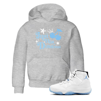 11s Legend Blue shirts to match jordans Just Hits Different best t shirts to wear with jordans AJ11 Retro Legend Blue match shoes to clothes SNRT Sneaker Tees Youth Baby Heather Grey 1 tee