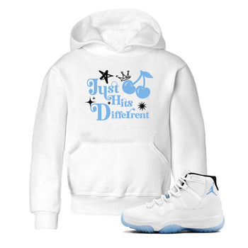 11s Legend Blue shirts to match jordans Just Hits Different best t shirts to wear with jordans AJ11 Retro Legend Blue match shoes to clothes SNRT Sneaker Tees Youth Baby White 1 tee