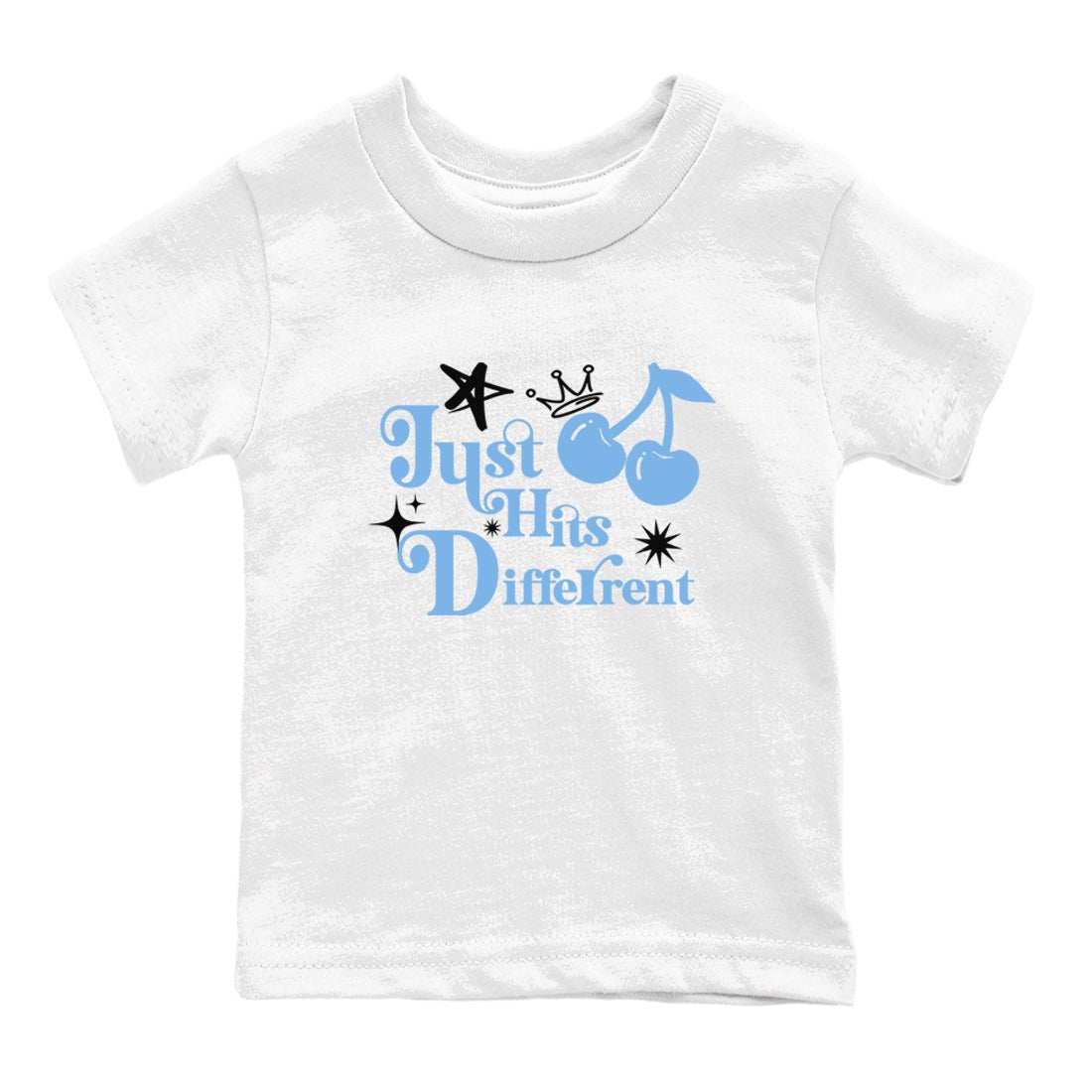 11s Legend Blue shirts to match jordans Just Hits Different best t shirts to wear with jordans AJ11 Retro Legend Blue match shoes to clothes SNRT Sneaker Tees Youth Baby White 2 tee
