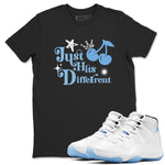 11s Legend Blue shirts to match jordans Just Hits Different best t shirts to wear with jordans AJ11 Retro Legend Blue match shoes to clothes SNRT Sneaker Tees unisex cotton Black 1 shirts