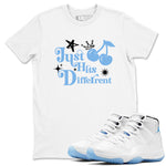 11s Legend Blue shirts to match jordans Just Hits Different best t shirts to wear with jordans AJ11 Retro Legend Blue match shoes to clothes SNRT Sneaker Tees unisex cotton White 1 shirts