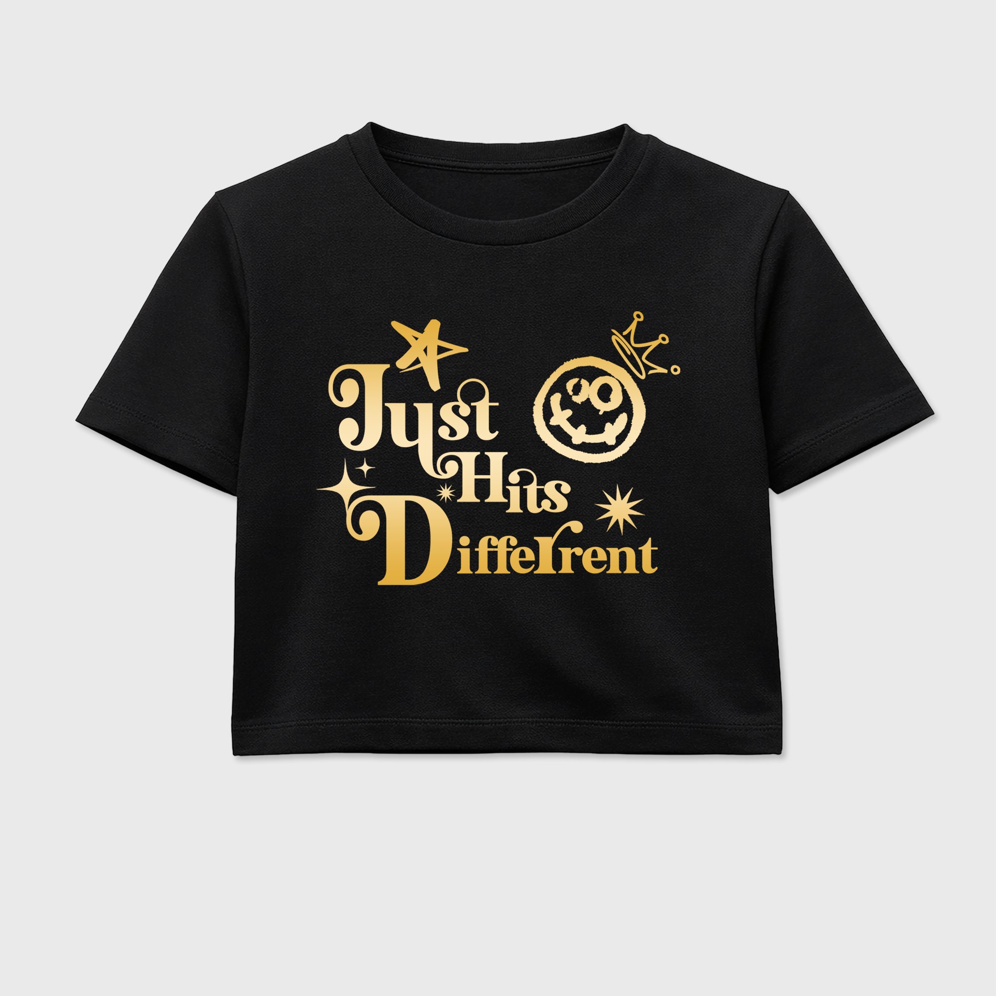 Sneaker match tees – Sneaker Tees To Match Air Jordan 11 Mother's Day Shoes – Just Hits Different Crop T-Shirt Black 2