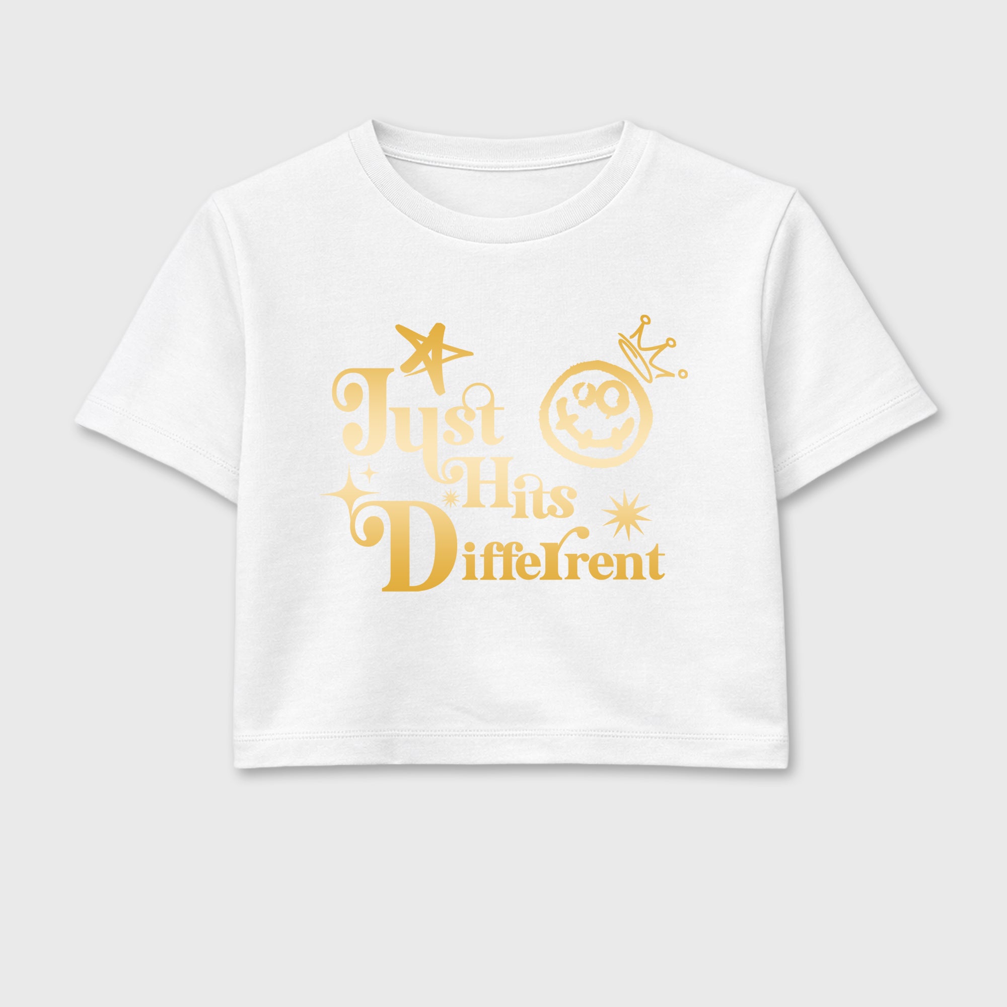 Sneaker match tees – Sneaker Tees To Match Air Jordan 11 Mother's Day Shoes – Just Hits Different Crop T-Shirt White 2