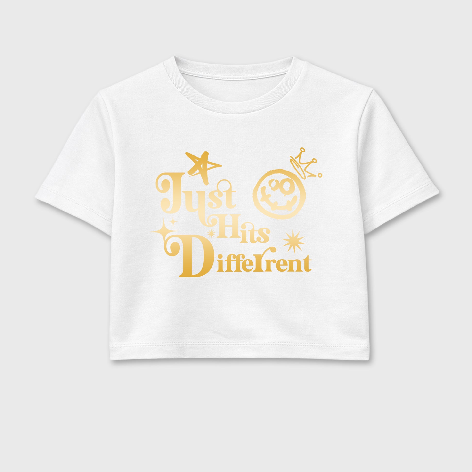 Sneaker match tees – Sneaker Tees To Match Air Jordan 11 Mother's Day Shoes – Just Hits Different Crop T-Shirt White 2