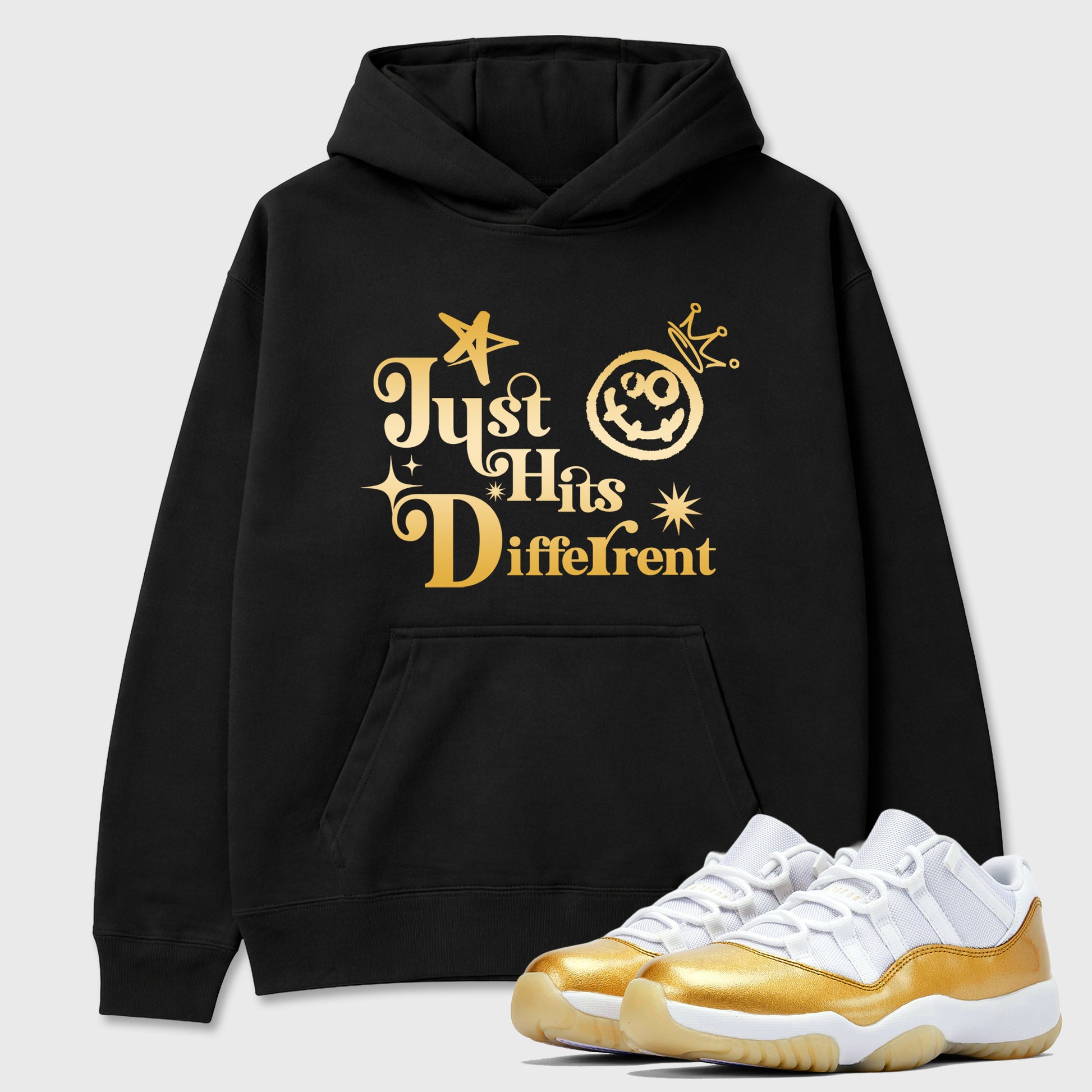 Sneaker match tees – Sneaker Tees To Match Air Jordan 11 Mother's Day Shoes – Just Hits Different Tee Black 1