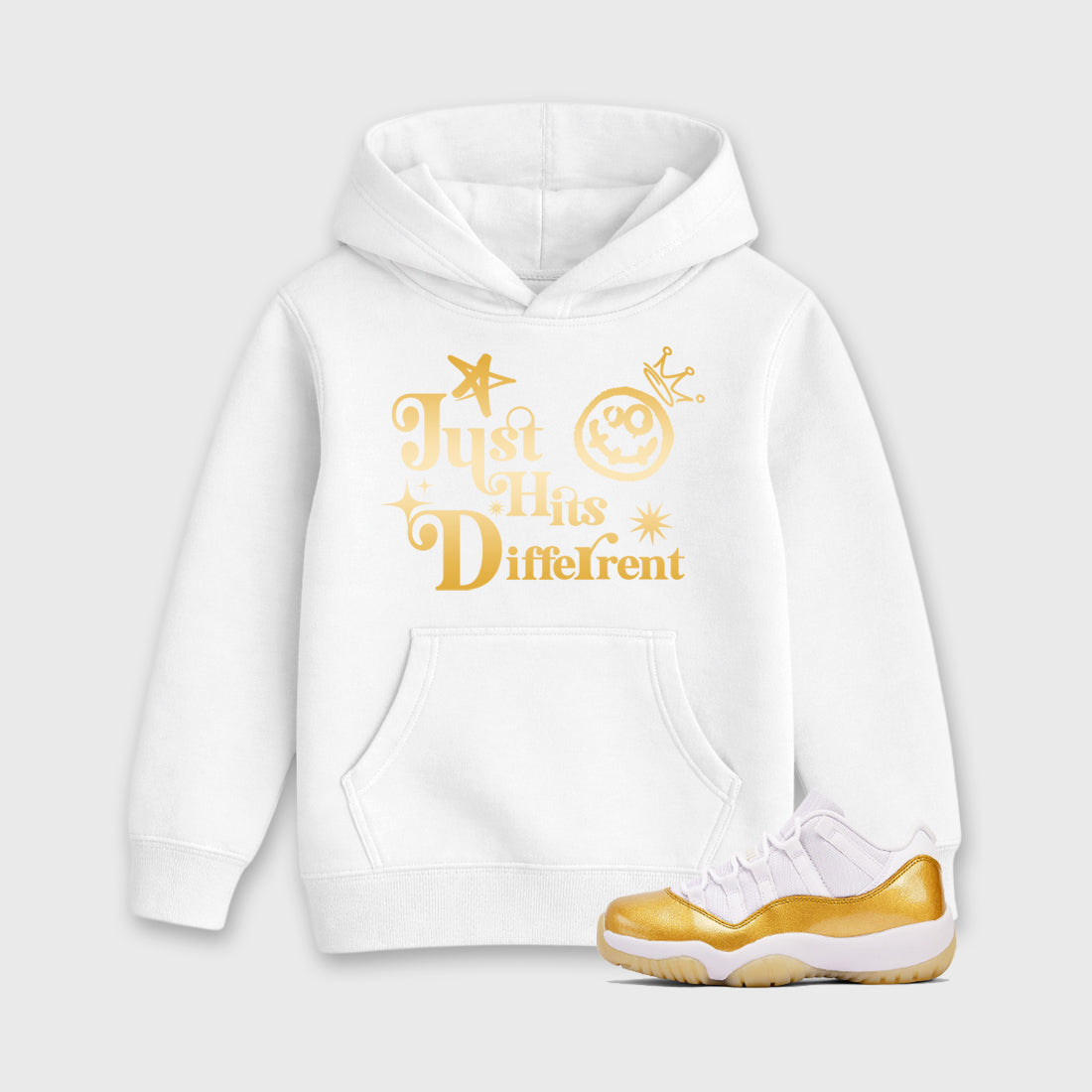 Sneaker match tees – Sneaker Tees To Match Air Jordan 11 Mother's Day Shoes – Just Hits Different Kids T-Shirt White 1