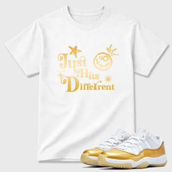 Sneaker match tees – Sneaker Tees To Match Air Jordan 11 Mother's Day Shoes – Just Hits Different Tee White 1