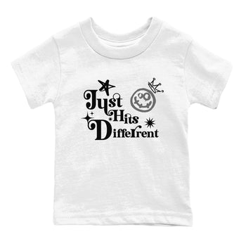 12s Black Wolf Grey shirts to match jordans Just Hits Different sneaker match tees Air Jordan 12 Barons match shoes to clothes SNRT Sneaker Tees Youth Baby White 2 tee