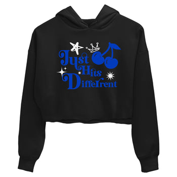 12s Blueberry shirts to match jordans Just Hits Different best t shirts to wear with jordans AJ12 White and Game Royal match shoes to clothes SNRT Sneaker Tees unisex cotton Black 2 crop tee