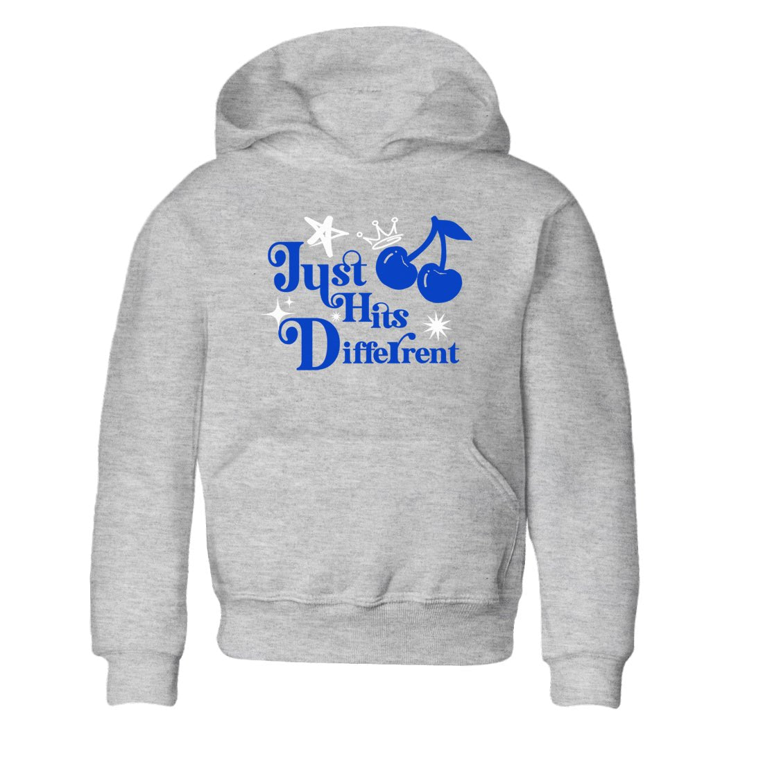 12s Blueberry shirts to match jordans Just Hits Different best t shirts to wear with jordans AJ12 White and Game Royal match shoes to clothes SNRT Sneaker Tees Youth Baby Heather Grey 2 tee